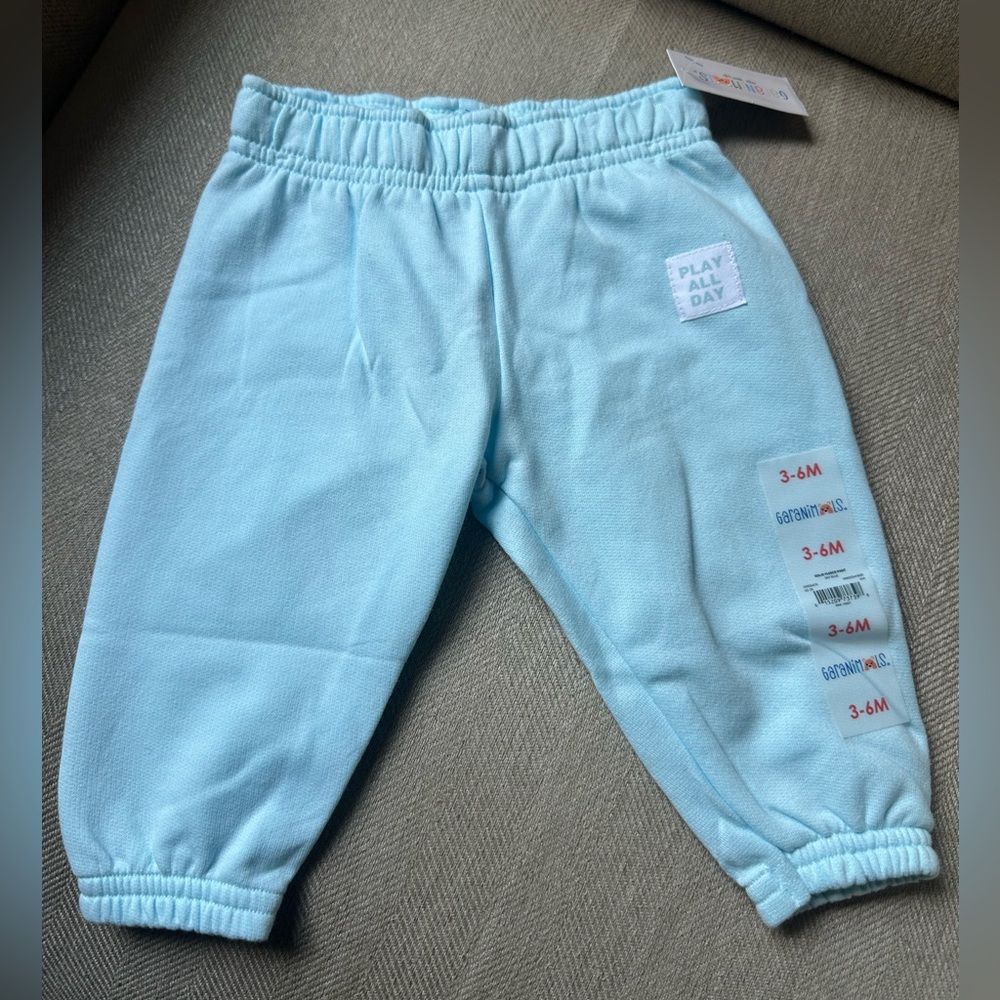 NWT Infant’s Garanimals Mix & Match Fleece Pants; Sky Blue; Size 3-6 Months